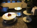 Drie Ikea bijzettafeltjes/salontafeltjes, Huis en Inrichting, Ophalen, Zo goed als nieuw, Glas