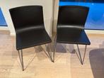 Lot van 2 IKEA BERNHARD stoelen bruin leder, Enlèvement, Cuir