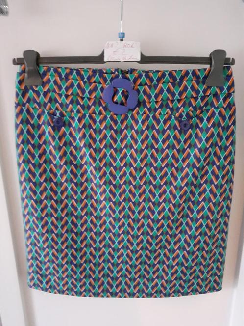 CLAIR DE LUNE Rechte rok met print Maat: 38? Prijs: € 2, Kleding | Dames, Rokken, Zo goed als nieuw, Maat 38/40 (M), Overige kleuren