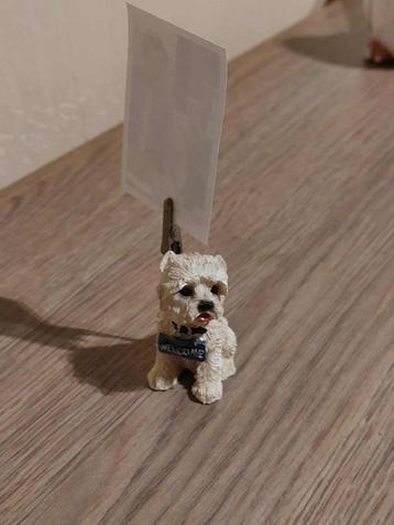 Beeldje : West Highland White Terrier met paperclip beschikbaar voor biedingen