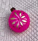 Glazen roze kerstbal, Diversen, Kerst, Ophalen of Verzenden, Gebruikt