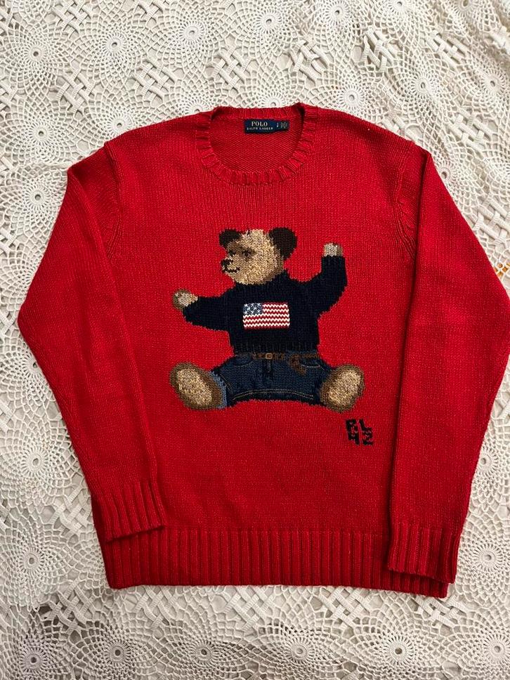Polo Ralph Lauren Polo Bear RL92 Katoen-Linnen Trui – Maat S, Vêtements | Femmes, Pulls & Gilets, Comme neuf, Taille 36 (S), Rouge