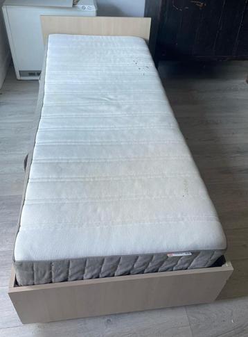 Lit simple, Beige, Une personne, Utilisé, 200 cm