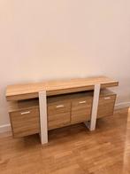 Woonkamermeubels/Woonkamermeubel 160 cm hout en wit, Huis en Inrichting, Kasten | Buffetkasten, Ophalen, Met deur(en), Overige houtsoorten