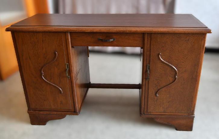 Antiek houten bureau, Huis en Inrichting, Bureaus, Gebruikt, Bureau, Ophalen