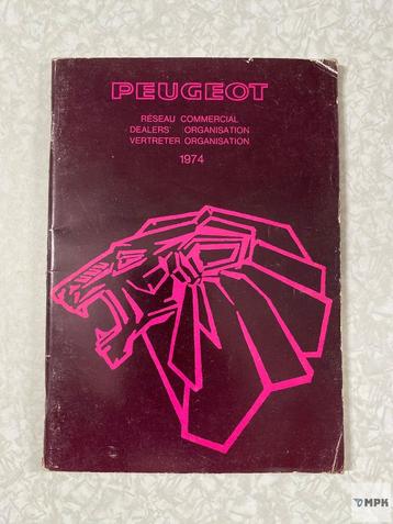 Peugeot Dealerorganisatie Gids 1974 beschikbaar voor biedingen