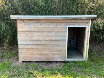 Hondenhok Wood grijs 5 afm 106x163x116, Comme neuf, Enlèvement, Niche à chien, 100 cm ou plus