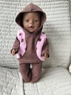 54. Babyborn: Nieuw bruine jogging met vestje, Kinderen en Baby's, Speelgoed | Poppen, Ophalen of Verzenden, Nieuw, Babypop