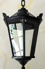 Prachtige nostalgische hanglamp, alu, donkergroen., Huis en Inrichting, Nieuw, Ophalen of Verzenden, Glas, 75 cm of meer