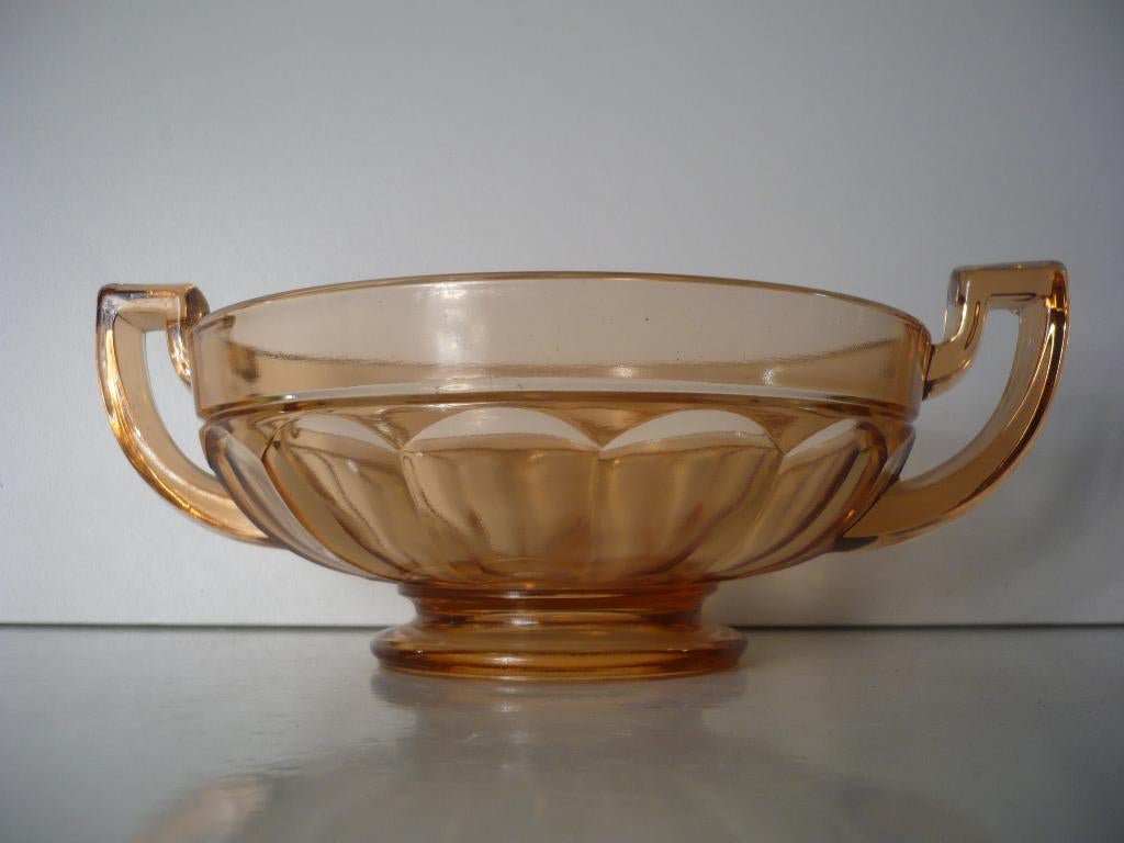 art deco schaal / coupe Val Saint lambert Noémi Rosaline, Antiquités & Art, Antiquités | Verre & Cristal, Enlèvement ou Envoi