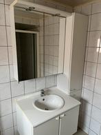 Badkamermeubel: lavabo met spiegelkast en kolomkast, Gebruikt, Spiegelkast, Ophalen