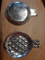 Soucoupes à ananas en argent ou en métal argenté, Antiquités & Art, Enlèvement ou Envoi