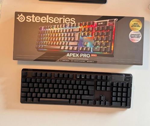SteelSeries Apex Pro Gen 3 (Black, UK QWERTY), Computers en Software, Toetsenborden, Nieuw, Qwerty, Bedraad, Ergonomisch, Gaming toetsenbord