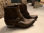 Boots sendra maat 45 kleur bruin met metaal kleurige hak, Kleding | Heren, Ophalen, Zo goed als nieuw, Bruin, Boots