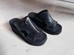 sandalen met sleehak - mt 40, Ophalen, Zwart, Sandalen of Muiltjes