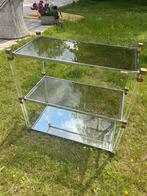 French Pierre Vandel Lucite and Brass Side Table, Ophalen