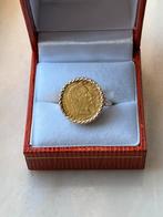18-karaats gouden ring met een Napoleon III munt van 5 frank, Ophalen, Gebruikt, Dame, Goud