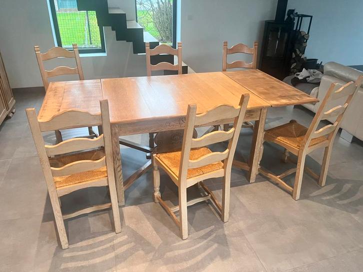 Salle à manger en chêne, Maison & Meubles, Tables | Tables à manger, Comme neuf, 50 à 100 cm, 150 à 200 cm, Cinq personnes ou plus