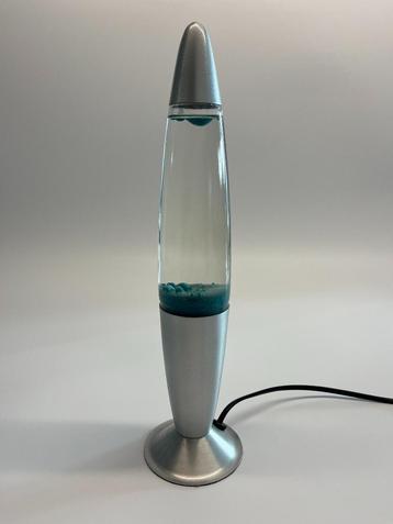 Lavalamp - Blauw, Enlèvement ou Envoi, Comme neuf, Métal, Moins de 50 cm