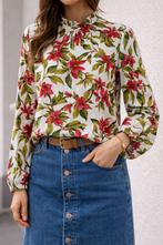 Blouse à manches longues fleuries taille S Zara, Zara, Enlèvement ou Envoi, Neuf, Taille 36 (S)