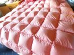 echt dons deken +overtrek, Huis en Inrichting, Slaapkamer | Beddengoed, Tweepersoons, Ophalen of Verzenden, Roze, Deken of Dekbed