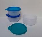 Tupperware™ « Ruimtekommetje » 200 ml x 3 - wit en blauw, Ophalen of Verzenden, Nieuw, Blauw, Bus of Trommel