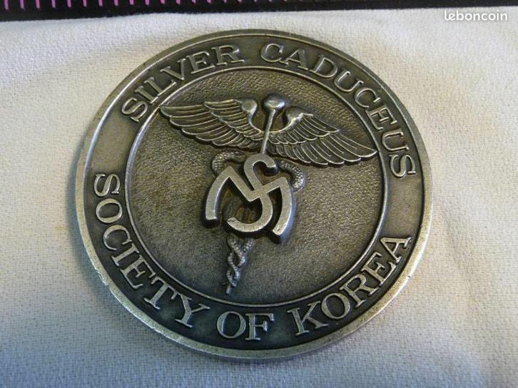 Coin, US Army rare Caducée d'Argent de Corée, Verzamelen, Militaria | Algemeen, Landmacht, Lintje, Medaille of Wings, Ophalen