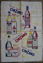cinzano reklame - oude ingekaderde handdoek -, Verzamelen, Merken en Reclamevoorwerpen, Ophalen of Verzenden
