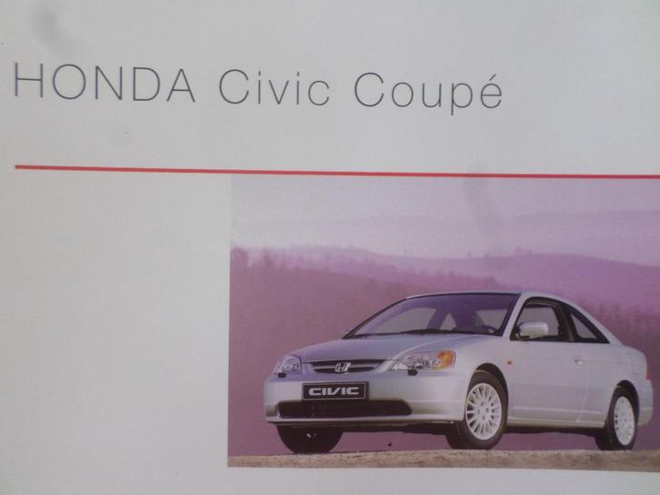 Honda Civic Coupe 2001 Brochure, Boeken, Auto's | Folders en Tijdschriften, Honda, Ophalen of Verzenden