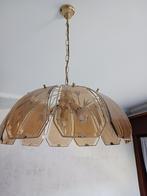 Luster met glaswerk, Huis en Inrichting, Lampen | Hanglampen, Vintage/retro, Zo goed als nieuw, Ophalen, Glas