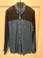 Jeanshemd met doorzichtig deel - maat M - merk Salsa, Ophalen, Zo goed als nieuw, Maat 38/40 (M)