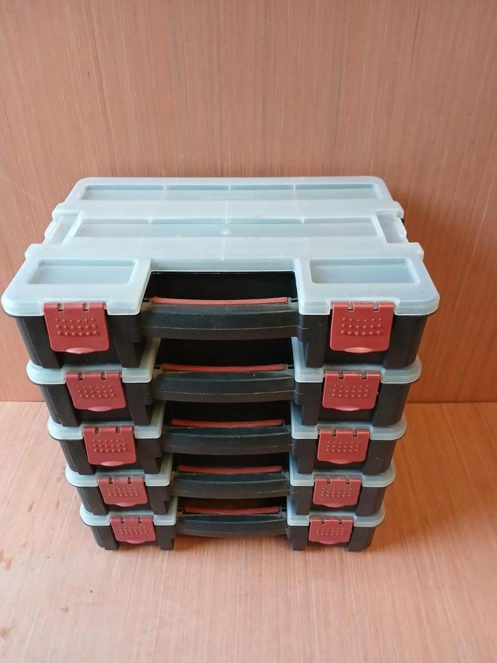 stapelbare assortmentdoos 5 stuks, Doe-het-zelf en Bouw, Gereedschapskisten, Gebruikt, Ophalen of Verzenden