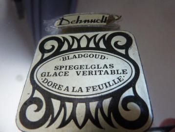 DEKNUDT afgeschuinde spiegel, met goudblad 75 x 42cm + haak. beschikbaar voor biedingen
