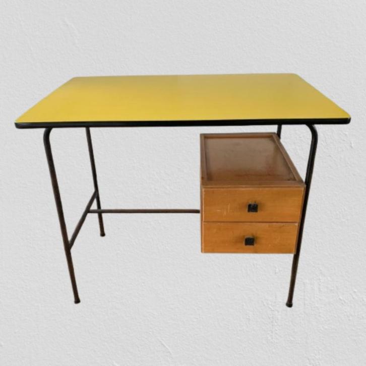Gepimpt vintage bureau, Huis en Inrichting, Bureaus, Gebruikt, Bureau, Ophalen of Verzenden