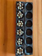 Afrikaans houten mancala-spel (bao / oware) – handgesneden –, Ophalen of Verzenden, Zo goed als nieuw