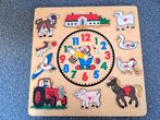 Houten puzzel klok, Kinderen en Baby's, Speelgoed | Houten speelgoed, Ophalen of Verzenden, Zo goed als nieuw