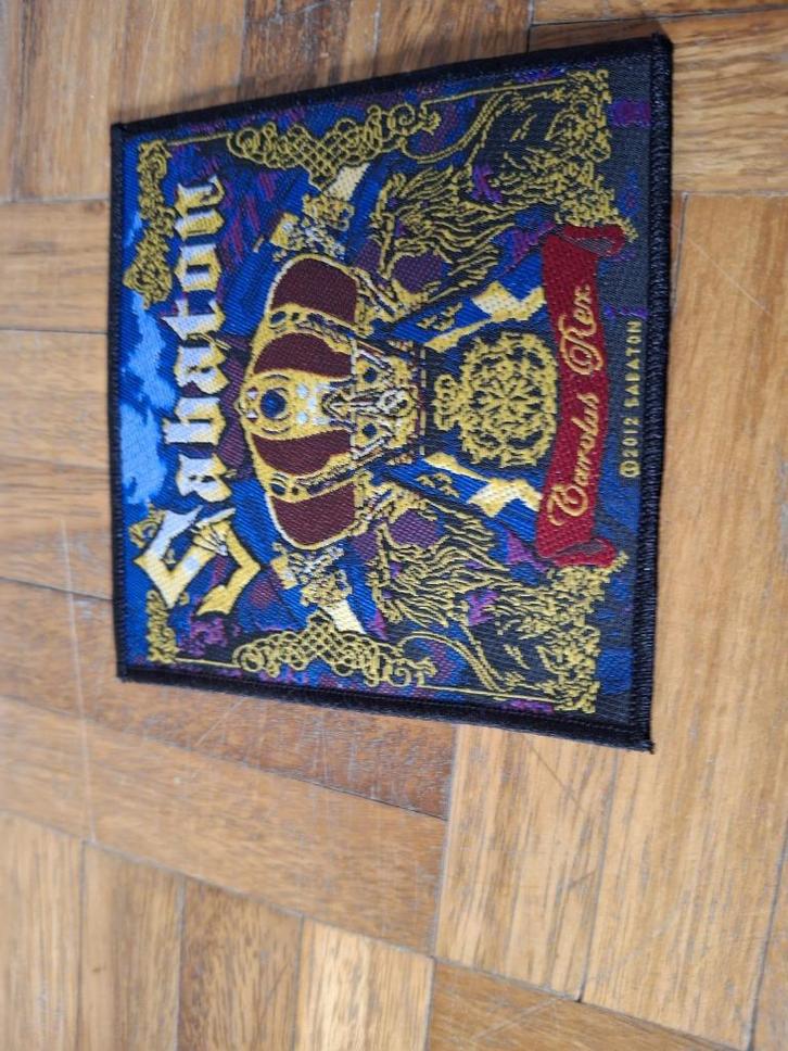 Sabaton Carolus Rex 2012 officiële patch 10x10cm, Verzamelen, Muziek, Artiesten en Beroemdheden, Nieuw, Overige typen, Ophalen of Verzenden