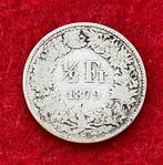Collection Monnaie - 1/2 Franc Suisse 1879 en Argent, Antiquités & Art, Argent, Enlèvement ou Envoi