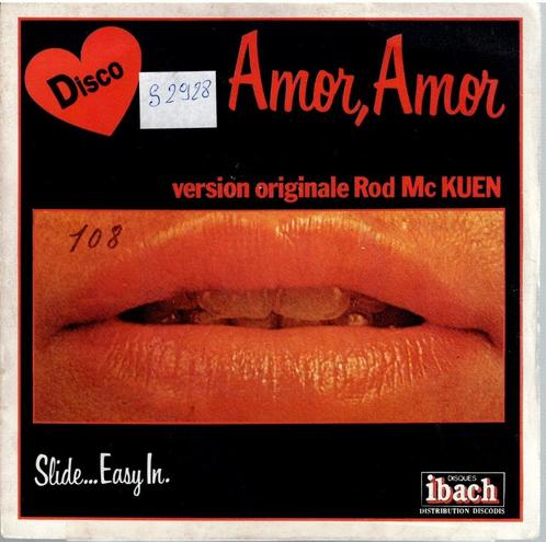 Vinyl, 7"   /   Rod Mc Kuen* – Amor, Amor / Slide... Easy In, CD & DVD, Vinyles | Autres Vinyles, Autres formats, Enlèvement ou Envoi