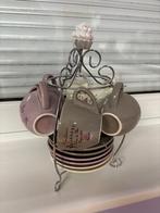 Tasses et assiettes avec support, Maison & Meubles, Neuf, Poterie, Enlèvement, Autres styles