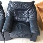 GRATIS zetel / sofa / fauteuille / salon, Huis en Inrichting, Rechte bank, Gebruikt, Leer, Ophalen