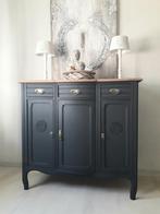 Landelijke kast met mooi houten blad 110/46/102H, Huis en Inrichting, Ophalen, Gebruikt