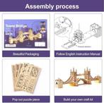Puzzel 3D model | Tower Bridge van hout | Nieuw, Hobby en Vrije tijd, Verzenden, Nieuw, Overige typen