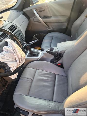 BMW X3 E83 2004 complete grijs lederen interieur lendensteun beschikbaar voor biedingen