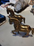 2 zware koperen paardjes - H15,5 en L15,5 - 40€ voor beiden, Antiquités & Art, Antiquités | Bronze & Cuivre, Enlèvement ou Envoi
