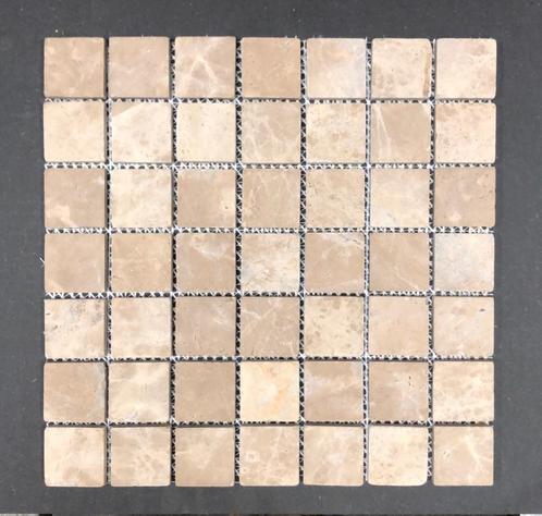 Restpartijen marmeren mozaïektegels te koop, Doe-het-zelf en Bouw, Tegels, Nieuw, Wandtegels, Marmer, 20 tot 40 cm, 20 tot 40 cm