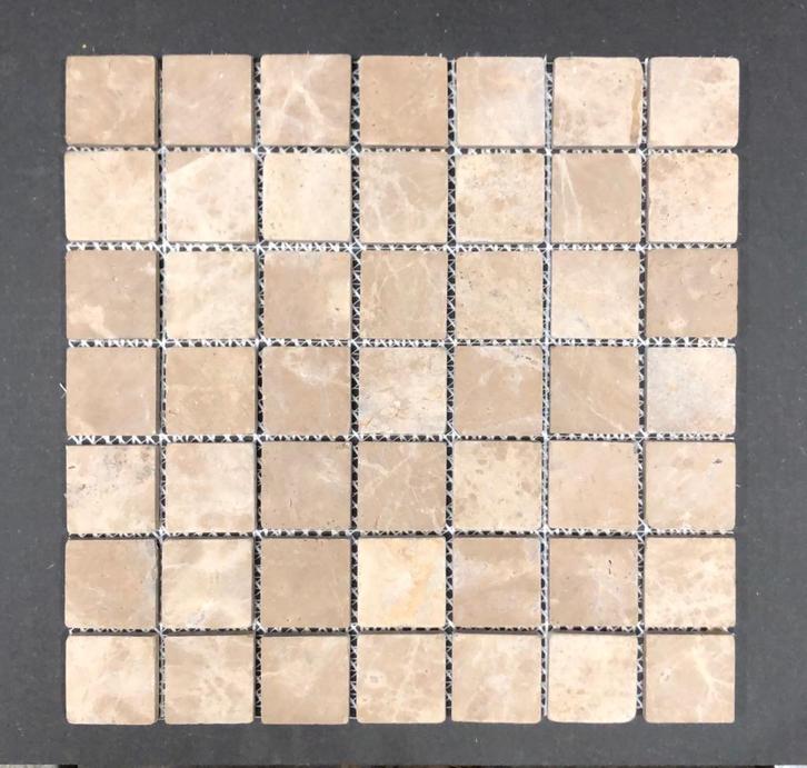 Restpartijen marmeren mozaïektegels te koop, Doe-het-zelf en Bouw, Tegels, Nieuw, Wandtegels, Marmer, 20 tot 40 cm, 20 tot 40 cm