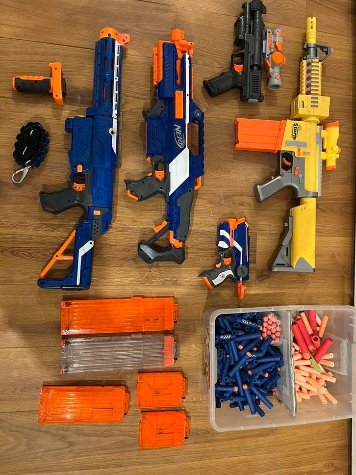 Nerf blasters, magazijnen, kogels, Collections, Jouets, Utilisé, Enlèvement