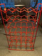 vintage rood wijnrekje "Tomado", Ophalen, Zo goed als nieuw, Metaal, 25 flessen of meer