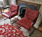Vintage Chroom Fauteuils, Ophalen, Metaal, Minder dan 75 cm, Bauhaus, vintage